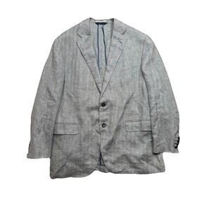 Belvest Men's‎ Size 50 IT LINEN spring/Summer Gray sportCoat Blazer Jacket